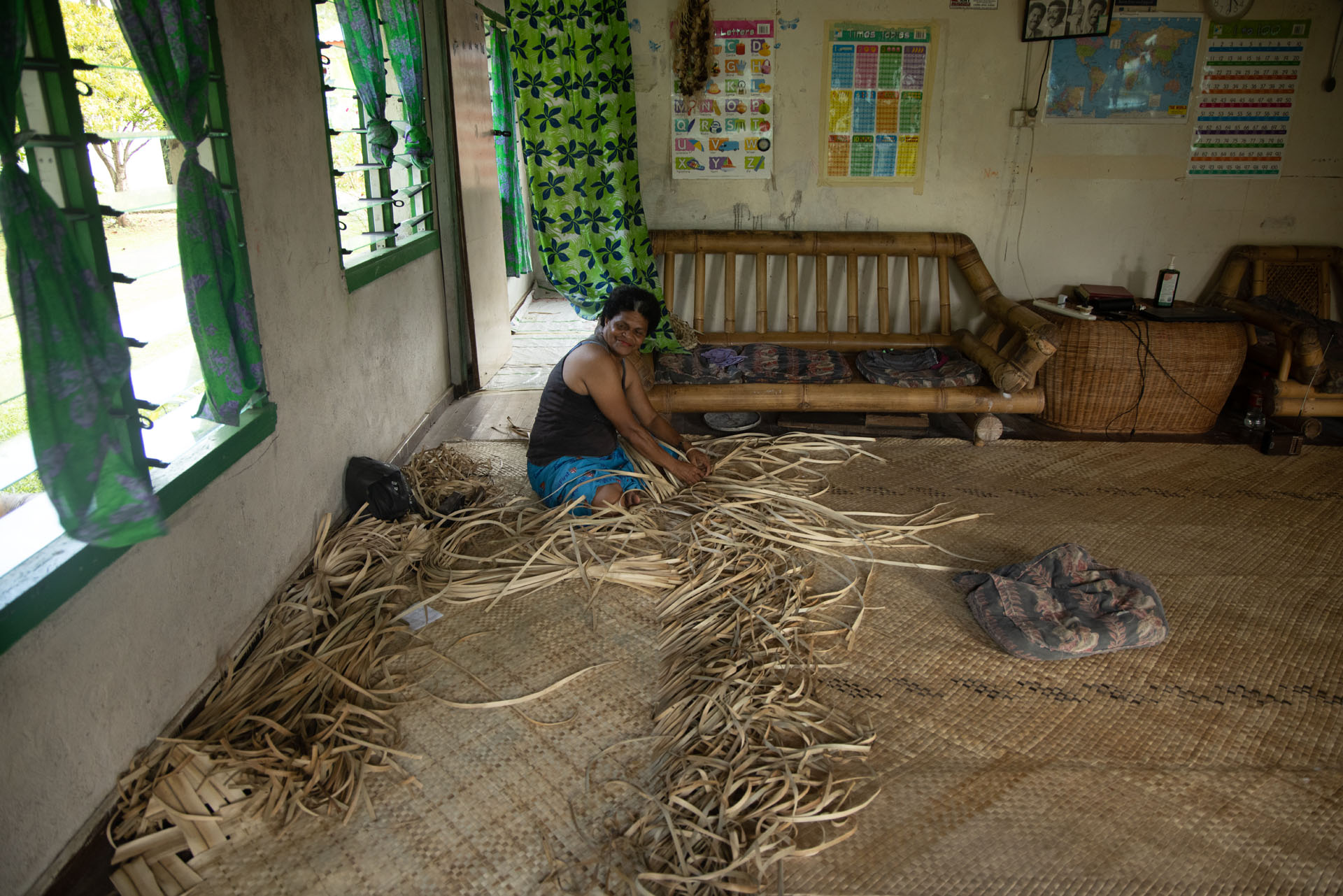 Weaving a mat (May 1, 2024)